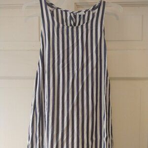 Old Navy Blue and white striped High Neck Tank